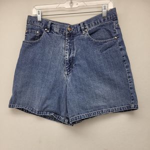 AMILANO COLLECTION WOMEN'S SHORTS BLUE SIZE 14/15 JUNIOR COTTON DENIM PAPERBAG